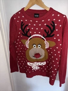 Be You Reindeer Christmas Jumper Size 8-10 - Picture 1 of 2