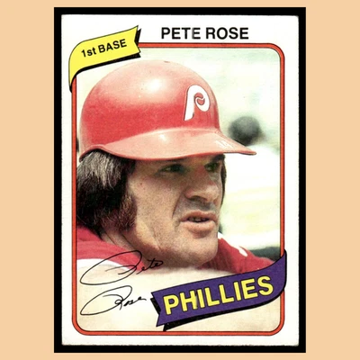 Pete Rose #540 1980 Topps Philadelphia Phillies Baseball Card MLB EX - Image 1 of 4