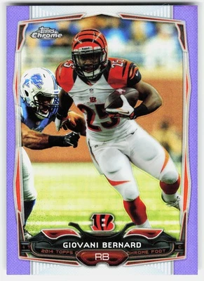 2014 Topps Chrome Purple Refractors Giovani Bernard #63 Cincinnati Bengals - Image 1 of 2