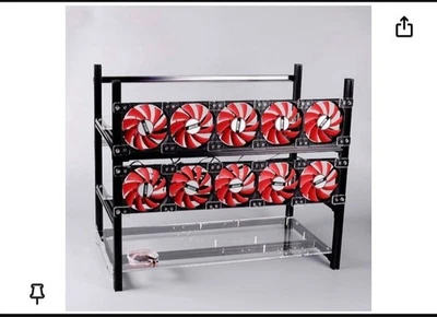 12 GPU Aluminum Stackable Open Air Mining Computer Frame Rig Case Ethereum - Image 1 of 4