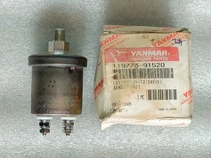 Transmisor de presión de aceite Yanmar genuino 119773-91520 (tierra flotante) - Imagen 1 de 3