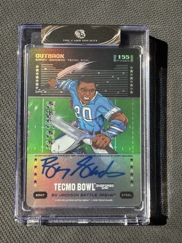 2026 Bo Jackson Battle Arena Tecmo Bowl #BSA7 Steel Cutback Barry Sanders Auto