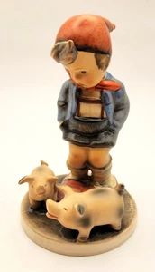 Vtg HUMMEL TMK 1&2 Crown Mark Made Germany Glazed FARM BOY 5 1/4"h Figurine #66 - Picture 1 of 6