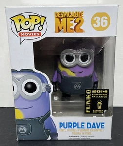 Funko Pop! Despicable Me 2 Purple Dave #36 SDCC 2014 Minion exclusivo de la convención - Imagen 1 de 9