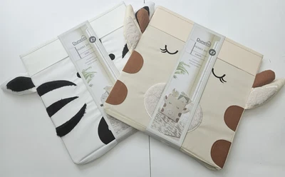 Dunelm Foldable Animal Space Saving Canvas Storage Box x2 Zebra Giraffe - Image 1 of 4