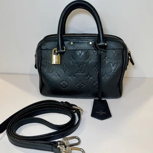 Bandolera Louis Vuitton Speedy 20 casi nueva negra monograma cuero Empreinte  - Imagen 1 de 17