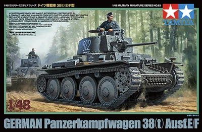 Tamiya 1/48 Military Miniature 83 GERMAN PANZERKAMPFWAGEN 38t Ausf.E/F kit 32583 - Immagine 1 di 4
