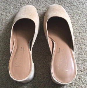 Nude Mules Block Heels -Size 8.5 - Picture 1 of 5