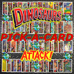 DINOSAURS ATTACK! PICK-A-CARD 1-55 OR STICKER 1-11 OR WRAPPER TOPPS 1988 L@@K!