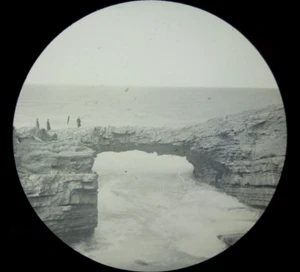 magic lantern slide c1890 photograph IRELAND Natural coast bridge Ross Co Clare - Picture 1 of 3