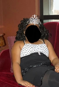 Little Girl’s DEB's Plus Sz Small Pullover Dress Stretchy Wedding Party - Picture 1 of 8