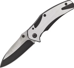 Smith & Wesson Framelock - New - Brushed stainless handle Camping Hunting - Picture 1 of 4