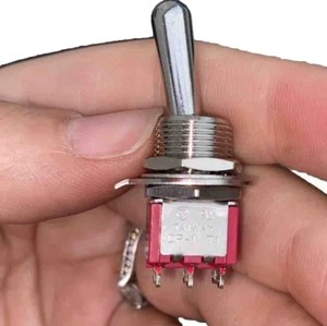 Deviatore Bipolare ON-ON Industriale 12mm 6 Pin a Levetta DP-1 T1 - Acciaio, NOS - Imagen 1 de 4