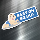 Blue BABY ON BOARD Safety Decal visible sticker Car SUV Rear Window Child Parent