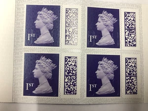 Royal Mail First Class Stamps with Barcode Book of 4 New Queen Elizabeth FV£6.80 - Picture 1 of 3