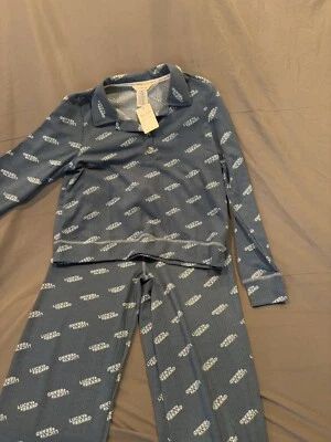 Hermoso Conjunto de Pijama Pequeño Nuevo con Etiquetas Lucky Brand Logo Azul y Blanco Suave y Cómodo Foto 1 de 2