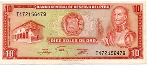Perú 1976, 10 Soles, Serie I472156479 P#112, Garcilaso de la Vega, accept offers - Picture 1 of 2