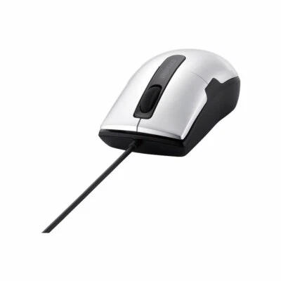 BUFFALO wired BlueLED mouse silent / 3 buttons / S size Silver BSMBU26SSSV - Image 1 of 4