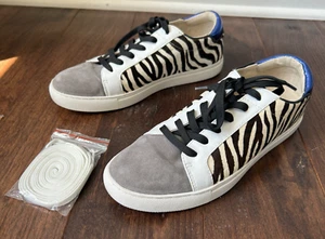 Kenneth Cole modische Damen-Sneaker Kalbshaar Zebra Kam runde Spitze Größe 8,5 - Bild 1 von 8
