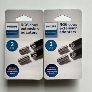 Philips RG6 Coax Extension Adapters SWX9200A/27 2 Pack (4 pieces total) - Picture 1 of 5