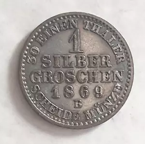 Brandenburg Preussen 1 Silbergroschen 1869 B Wilhelm I. 1861-1888 Altdeutschland - Bild 1 von 2
