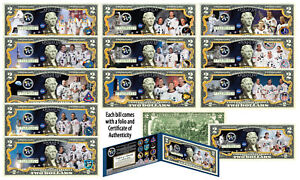 THE APOLLO MISSIONS Space Program NASA Astronauts Official $2 Bills - SET of 12