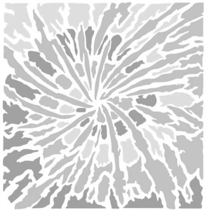 8"x8" Clear Plastic Stencil - Tie-Dye (SY257)***** - Picture 1 of 2