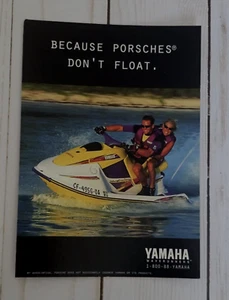 Auténtica postal publicidad Yamaha Wave Runners porque los Porsche no flotan - Imagen 1 de 3