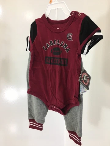 COLOSSEUM INFANT BOYS 2-PIECE USC GAMECOCKS SET BURGUNDY/HTHR GRAY 12-18M NWT Cover