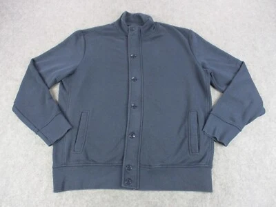 BMW Jacket Mens 2XL XXL Blue Racing Motorsport Fleece Sweater Button Front Coat - Image 1 of 4