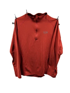 Mountain Hardwear Red 1/4 Zip Base Layer Shirt Men's Size L - Picture 1 of 15