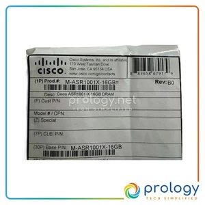 *Brand New* Cisco M-ASR1001X-16GB (2x8GB) 16GB Memory for Cisco ASR 1001X - Picture 1 of 2