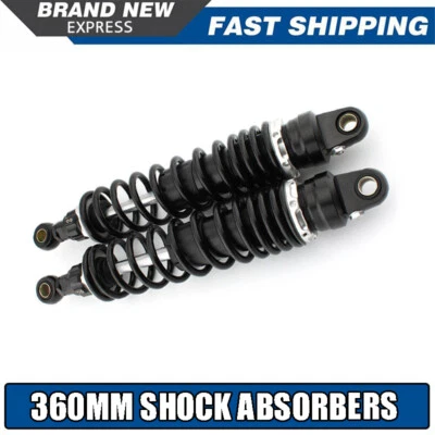 2pcs 360MM Rear Shock Absorbers Motorcycle For Honda GB350 CB350 NC59 Black New — 第 1/4 张图片