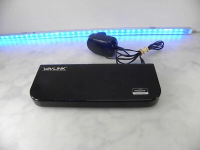 WAVLINK USB 3.0/USB C Laptop Docking Station Dual Video Outputs Windows Mac #209 - Image 1 of 3