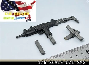 1/6 WWII UZI Gun Rifle Weapon Model For 12" Action Figure Soldier Phicen  ❶USA❶ - Picture 1 of 5