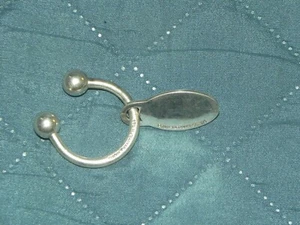TIFFANY & CO. 925 STERLING SILVER OVAL RETURN TO TIFFANY TAG KEY RING - Picture 1 of 6