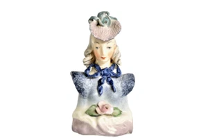 1940s Corday Lady Bust Porcelain Figurine Hat & Bow by Cybis - Picture 1 of 9