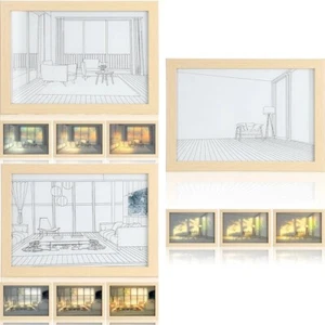 VIHOSE 3 Stück beleuchtete Leuchtbilder - NEU - Bild 1 von 6