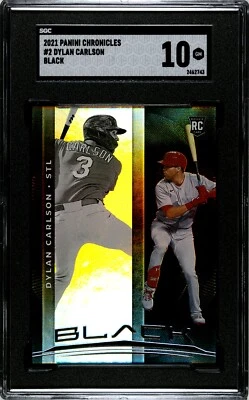 2021 Panini Chronicles #2 Dylan Carlson BLACK SGC 10 GEM MINT RC - Image 1 of 2