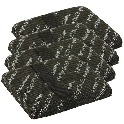 MCFILTER 4 Aktivkohlefilter passt für Vorwerk Tiger VT 251 252 Kohlefilter Geruchsfilter