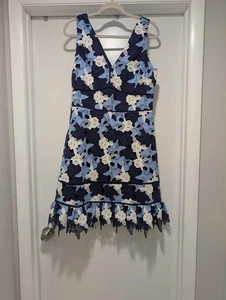 Vineyard Vines Damen 146 Kentucky Derby Run for the Rose Spitzenkleid Größe 12 - Bild 1 von 4