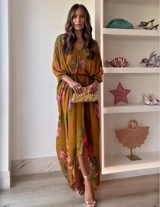 ZARA BNWT 2025. MULTICOLOURED FLORAL OVERSIZE DRESS VISCOSE FLOWING. 8607/043 - Picture 1 of 11