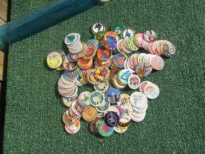 Vintage 12" Tube 220+ Pogs Pog Milk Caps Lot 1990's - Bild 1 von 4