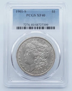 1901 S Morgan Silver Dollar $1 PCGS XF40 - U682 - Picture 1 of 4