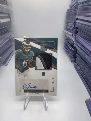 2021 Impecable RPA Davonta Smith Rookie RPA /49 3 color patch Eagles - Image 1 of 2