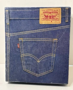 Levi's 501 Red Tag Gift Presentation Storage Sales Box Dark Wash Jeans Cover Lid - Picture 1 of 10