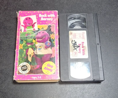 Barney : Rock With Barney (VHS, 1991) Purple Singing Dinosaur Kids Rare HTF - Image 1 of 4