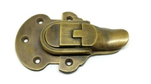 TRUNK catch hasp latch suitcase old style BOX heavy solid brass LOCK 85 mm - Picture 1 of 2