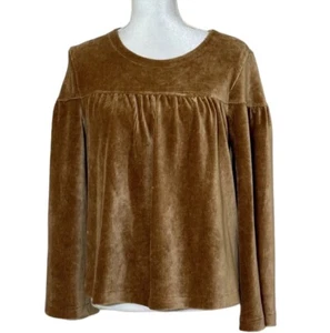 New Madewell Texture & Thread Women’s Size S Top Warm Hickory Corduroy Swing - Picture 1 of 14