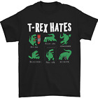 T-Rex ' Hates ' - Hait Drôle Dinosaures Jurassic Gym T-Shirt 100% Coton
